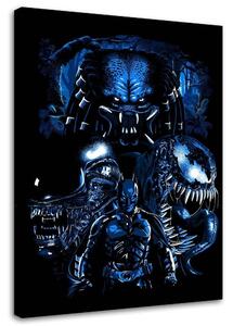 Gario Vászonkép Predator, Alien, Venom, Batman - Alberto Perez Méret: 40 x 60 cm