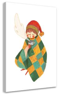 Gario Vászonkép Téli rajz gyermekek számára színes - Ekata Mandal Méret: 40 x 60 cm