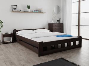 Naomi magasított ágy 140x200 cm, diófa Ágyrács: Ágyrács nélkül, Matrac: Matrac nélkül