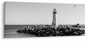 Kép - Világítótorony a tengerparton, Santa Cruz, California (120x50 cm)