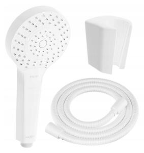 Mexen kiegészítők-kézi zuhanykészlet Oval R-05, 3 funkciós, fehér, 785056052-20