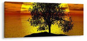 Egy fa sziluettjének képe (120x50 cm)