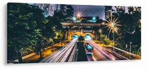 Egy éjszakai város képe (120x50 cm)
