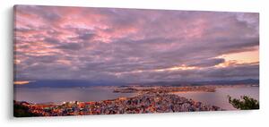 Kép - Alkonyat a város felett (120x50 cm)
