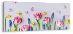 Tavaszi virágok képe (120x50 cm)