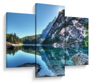 Egy alpesi tó képe (90x60 cm)