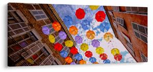 Színes esernyők képe (120x50 cm)