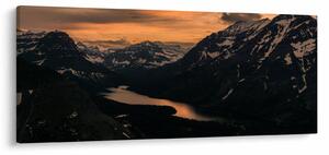 Egy tó képe a hegyek között (120x50 cm)