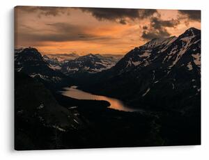 Egy tó képe a hegyek között (70x50 cm)