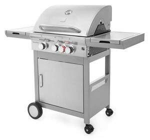 CALIFORNIA BBQ gázgrill, 4 égővel, nyomáscsökkentő szeleppel, ezüst Penta CZ