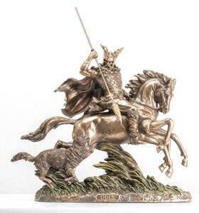 Odin Sleipnir hátán szobor – Hidegen öntött bronz szobor