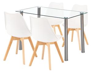 Velon 4+1 étkező garnitúra fehér-fehér