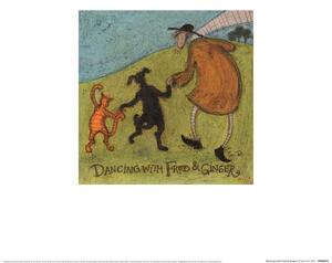 Sam Toft - Dancing Witch Fred & Ginger Festmény reprodukció, Sam Toft, (30 x 30 cm)