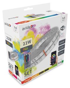 Avide LED Szalag Bliszter, 12V, 22W, RGB, 2x5m (ALSB5050RGBTUYA44-10M)