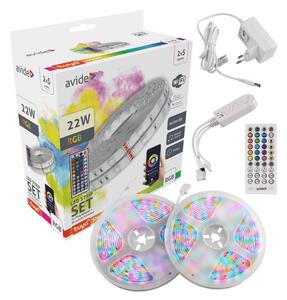 Avide LED Szalag Bliszter, 12V, 22W, RGB, 2x5m (ALSB5050RGBTUYA44-10M)