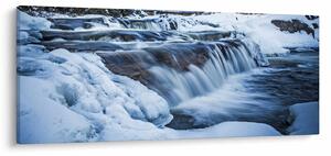 Egy folyó képe télen (120x50 cm)