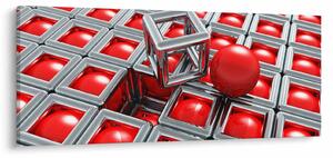Kép - 3D fémes absztrakció (120x50 cm)