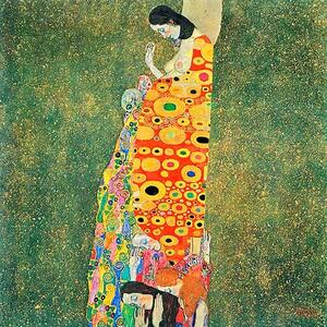 Gustav Klimt - Remény II. üvegkép, falikép