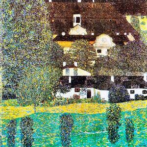 Gustav Klimt - Blossoming art Schloss Kammer üvegkép, falikép