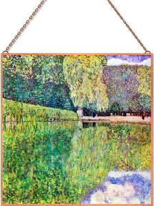 Gustav Klimt - Schönbrunner Schlosspark üvegkép, falikép