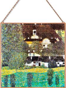 Gustav Klimt - Blossoming art Schloss Kammer üvegkép, falikép