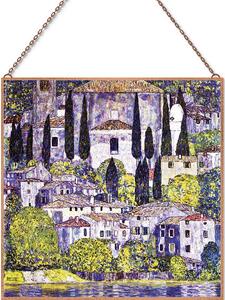 Gustav Klimt - Church In Cassone üvegkép, falikép