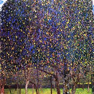 Gustav Klimt - The Pear Tree üvegkép, falikép
