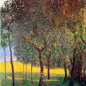 Klimt - Gyümölcsfák üvegkép, falikép