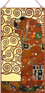 Gustav Klimt - Az ölelés üvegkép, falikép