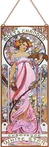Alfons Mucha - White Star üvegkép, falikép