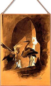 Mucha - Birds üvegkép, falikép