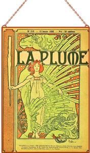 Alphonse Mucha - La Plume 1898 üvegkép, falikép