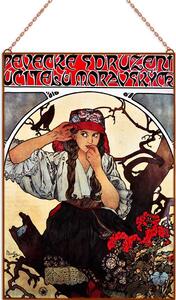 Alphonse Mucha - Moravian Teachers üvegkép, falikép