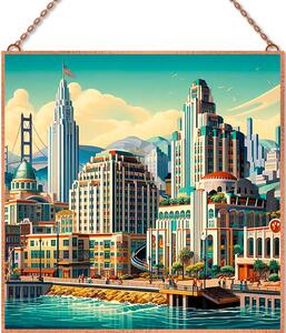 San Francisco üvegkép, falikép