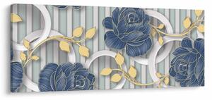 Kép - Rózsák és körök (120x50 cm)