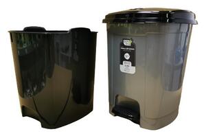 Poly Time Pedálos szemetes 12 L 26x30x35 cmszürke