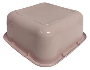 Szögletes tál 6 L műanyag pink