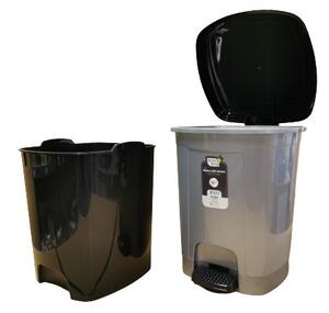 Poly Time Pedálos szemetes 12 L 26x30x35 cmszürke