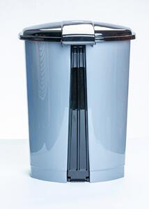 DÜNYA Pedálos szemetes kuka 30 l szürke 35x35x47 cm