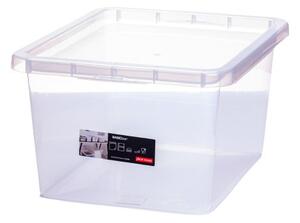 Átlátszó tároló doboz zárható tetővel 20 L 33x42,5x21,3 cm