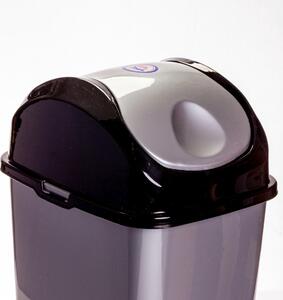 DÜNYA Billenős szemetes Slim szürke színben 50 L 70x40,5x33 cm