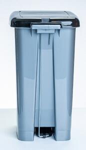 DÜNYA Pedálos slim szemetes sötét szürke színben 25 L 46x27x37 cm