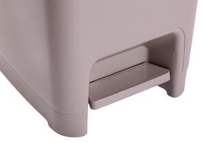 DÜNYA Pedálos szemetes SLIM 10 L bézs 35x20x28 cm