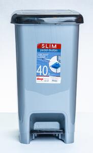 DÜNYA Pedálos szemetes 40 L SLIM szürke 46x37x27 cm