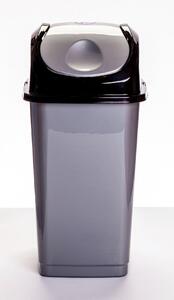 DÜNYA Billenős slim szemetes szürke színben 18 L 46,5x27,5x24 cm