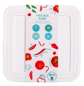 * Multibox ételtároló szett 3 részes fehér tetővel