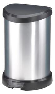 CURVER Deco Bin szemetes 20L ezüst-fekete 44x31x30,3 cm