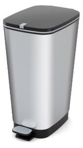 CURVER Chin bin fémhatású pedálos szemetes 45L műanyag 60x40x30 cm