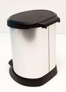 CURVER Fémhatású pedálos szemetes 5L fekete-ezüst 24,6x27,7x21 cm