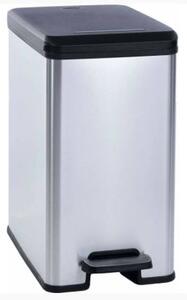 CURVER Slim fémhatású szemetes 25L fekete-ezüst 42x25x45 cm
